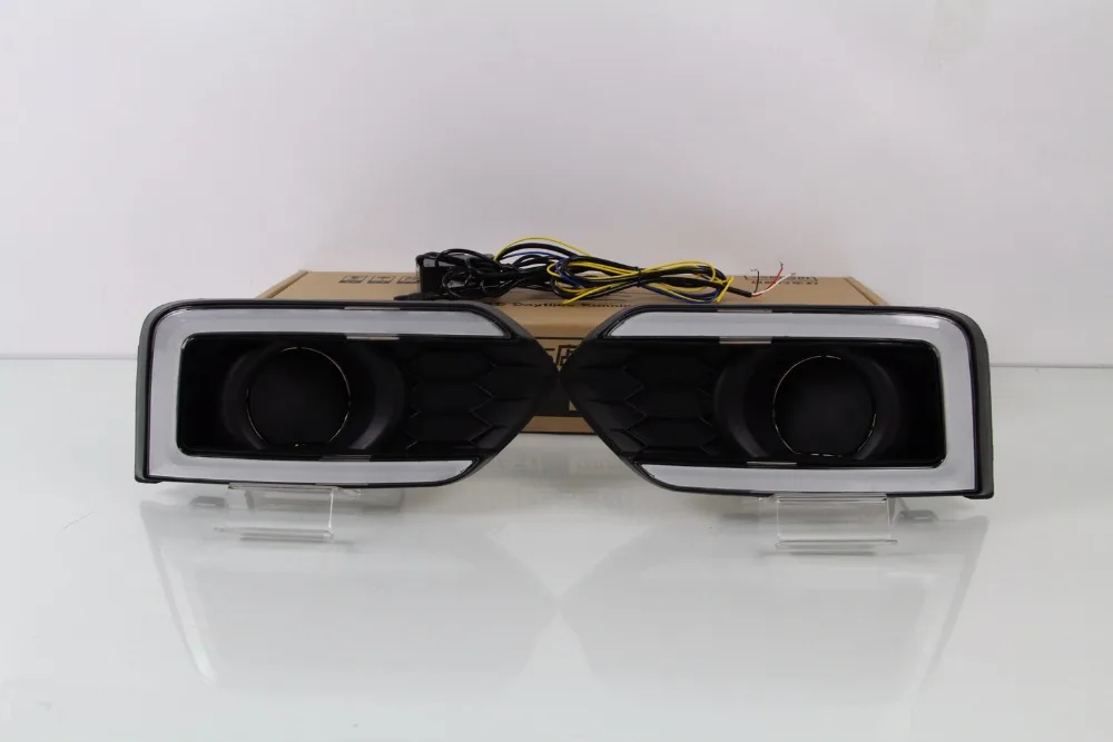 

car drl with yellow turn signal light auto led daytime running for honda city 2017+