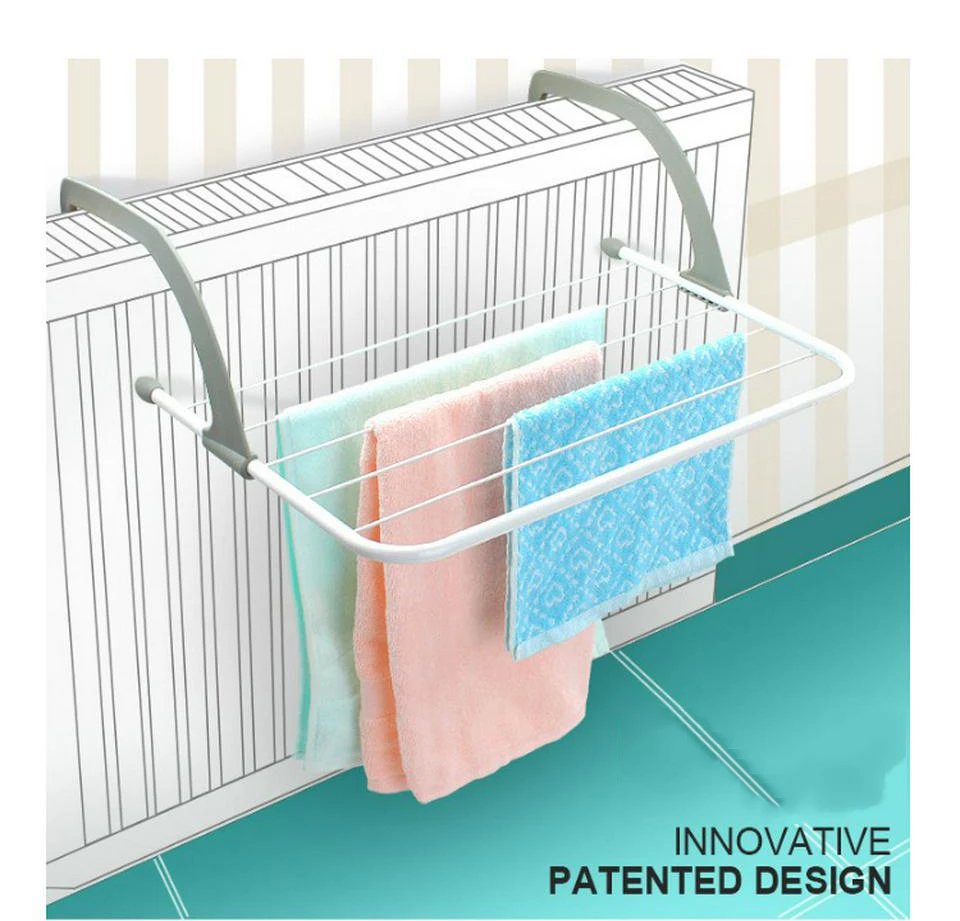 Балкон Складная сушилка для одежды вешалка для одежды для обуви металлический стеллаж для хранения одежды держатель для кухонных полотенец полка радиатора аксессуары для ванной комнаты