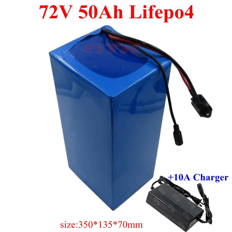 Мощность 72v 50ah lifepo4 комплекты литиевых батарей bms для 80A для 5000w elecctric мотоцикл погрузчик скутер гольф-кары+ 87,6 v 10A Зарядное устройство