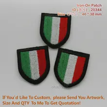 20344 Italy National Flag Shield Iron On Patches “accept Customized” Guaranteed 100% Quality Embroidered Patch