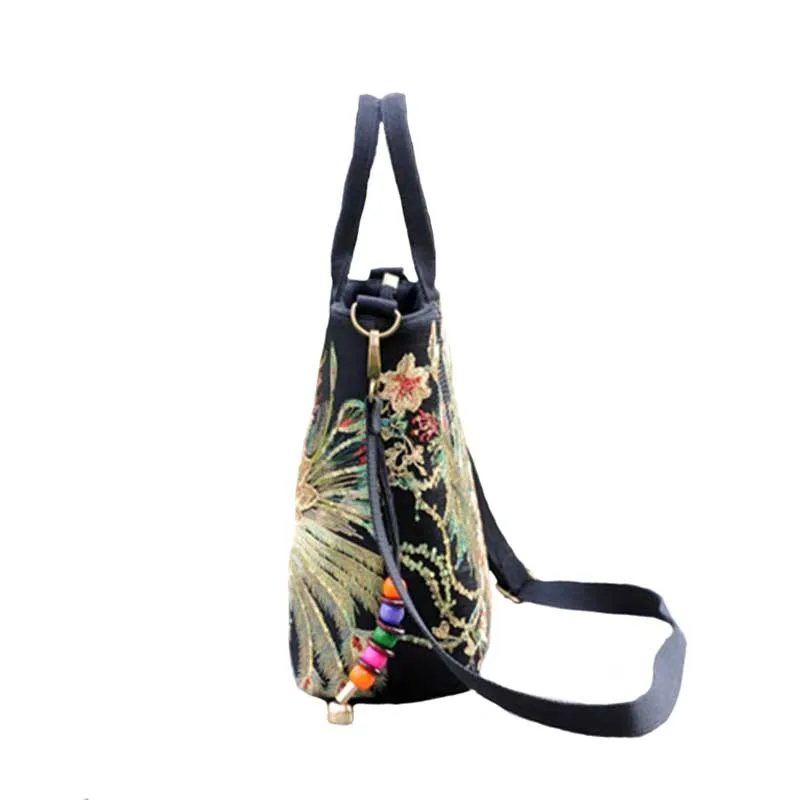 Women Vintage Shoulder Bags Peacock Embroidery Female Handbag Lady Messenger Bag Sequins Top-Handle Tote Crossbody SS7037 (11)