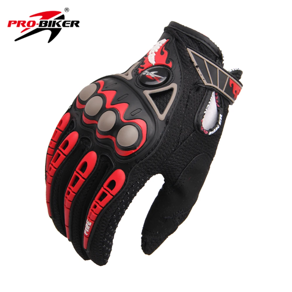 PRO-BIKER мотоциклетные перчатки Luvas Da Motocicleta мотоциклетные гоночные перчатки для мотокросса внедорожные эндуро полный палец мото перчатки - Цвет: Черный