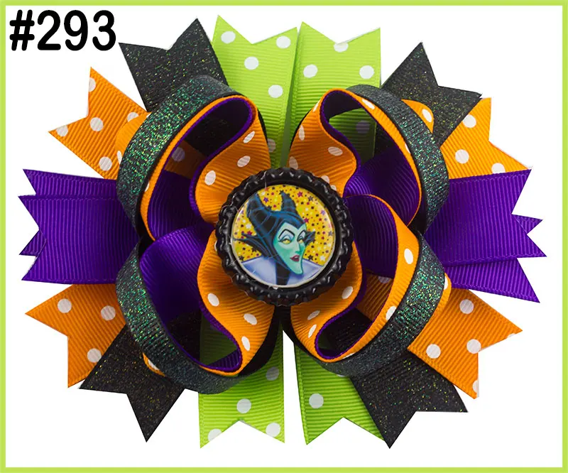 

free shipping 2017 Newest 50pcs halloween boutique hair bows thanksgiving hair bows fall hair bows turkey candorn hair bows