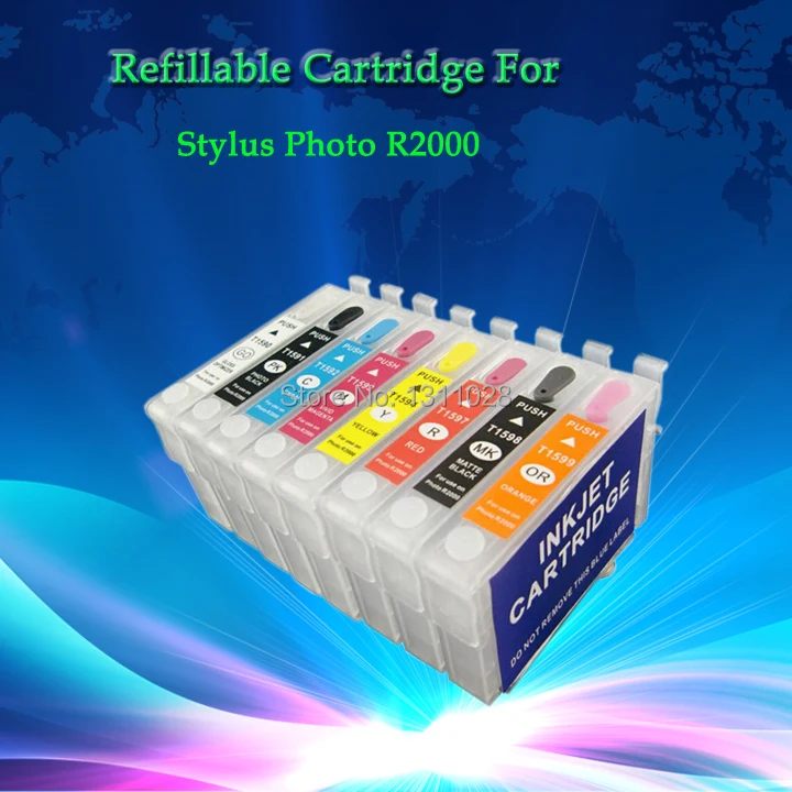 Чернильный картридж для Stylus Photo R2000 с ARC 1 комплект 8 шт. многоразовый чернильный |