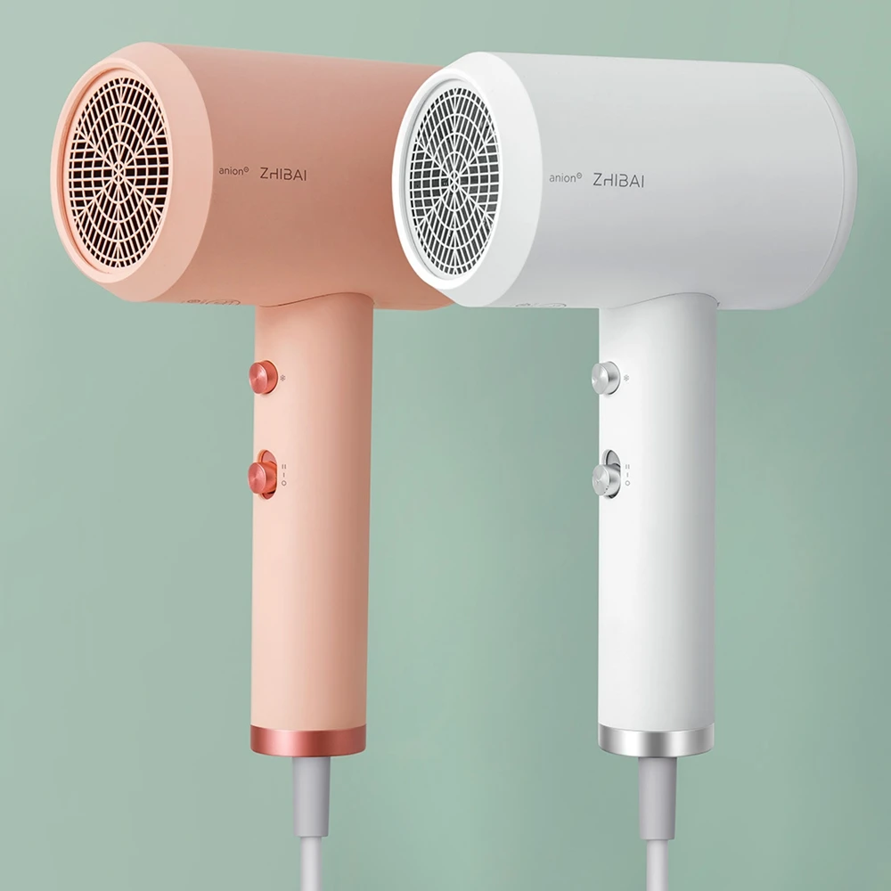 Xiaomi Zhibai Анион Фен профессиональный портативный 1800 Вт Быстросохнущий Mi фен