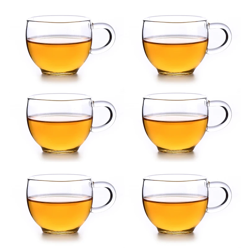 Thickened, small glass cups, with the heat resistant transparent teacup
