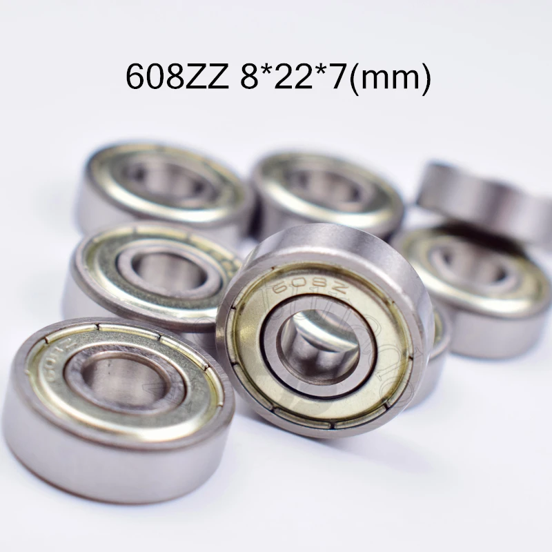 608ZZ 8 22 7 mm bearing free shipping ABEC 5 10pcs metal Sealed chrome steel bearings