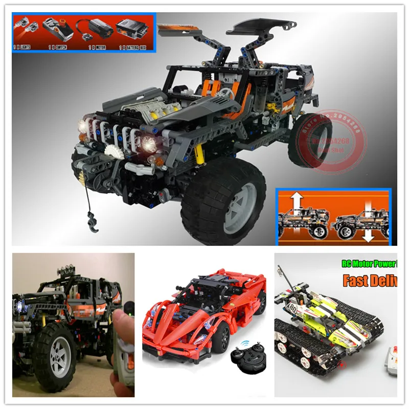 

RACER electric car power tracking function car electric trim legoings car technic speed car building blocks model child gift