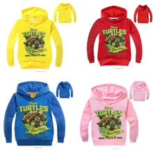 Модный свитер с рисунком черепахи-ниндзя Детская толстовка с капюшоном для мальчиков и девочек новые модные детские куртки детские толстовки с капюшоном