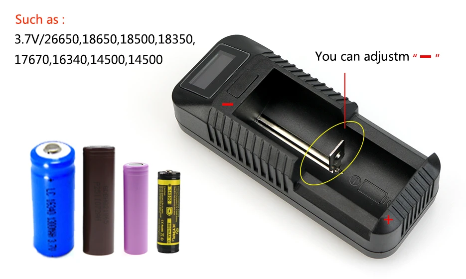 Evewher Universal LCD Indicator Liion Battery Charger For 18650 26650 14500 Battery Chargers Charging With 2 Slots Charging (15)