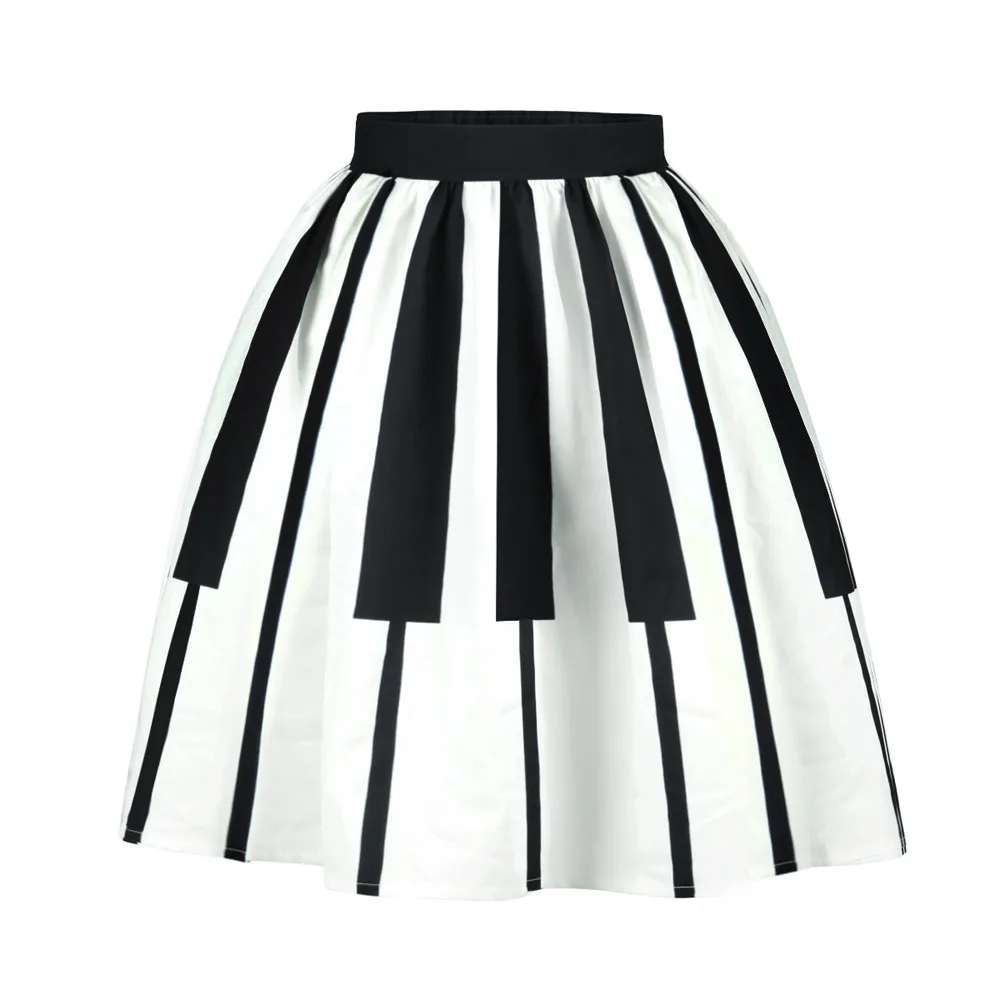 Женская одежда Jaycosin, юбка с принтом пианино, новинка, женская тонкая юбка с высокой талией, красивая мягкая юбка