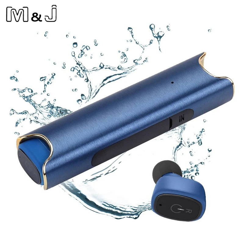Koop M amp; J Draadloze Hoofdtelefoon Bluetooth Oortelefoon Mini TWS Oordopjes IPX7 Waterdichte True Draadloze met Power Bank