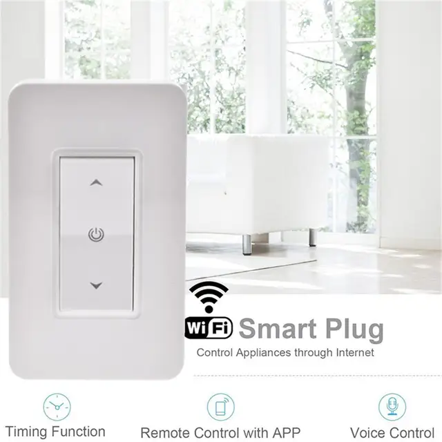 Wifi Light Switch Push On Work Key Smart Dimmer Support Wifi Light Switch Push On Work Key Smart Dimmer Support Alexa And Google Home Voice Control