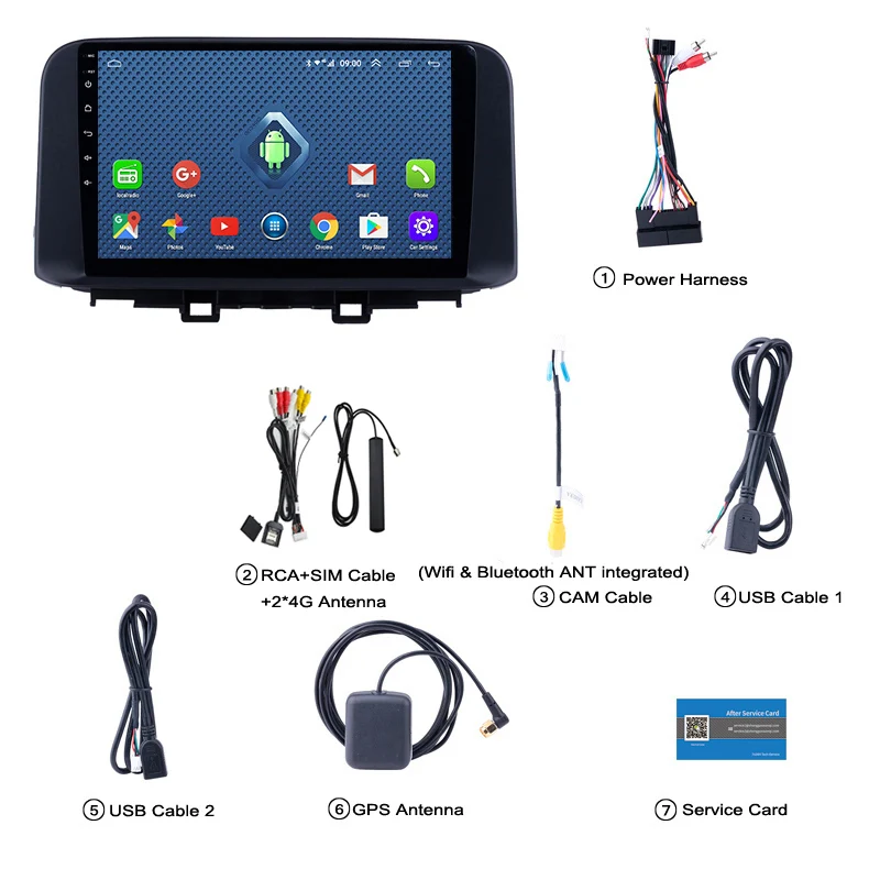 Best 4G Lte All Netcom 10.1 inch Android 8.0 HD GPS Navigation Radio for 2018 2019 Hyundai ENCINO with WIFI AUX Bluetooth 5
