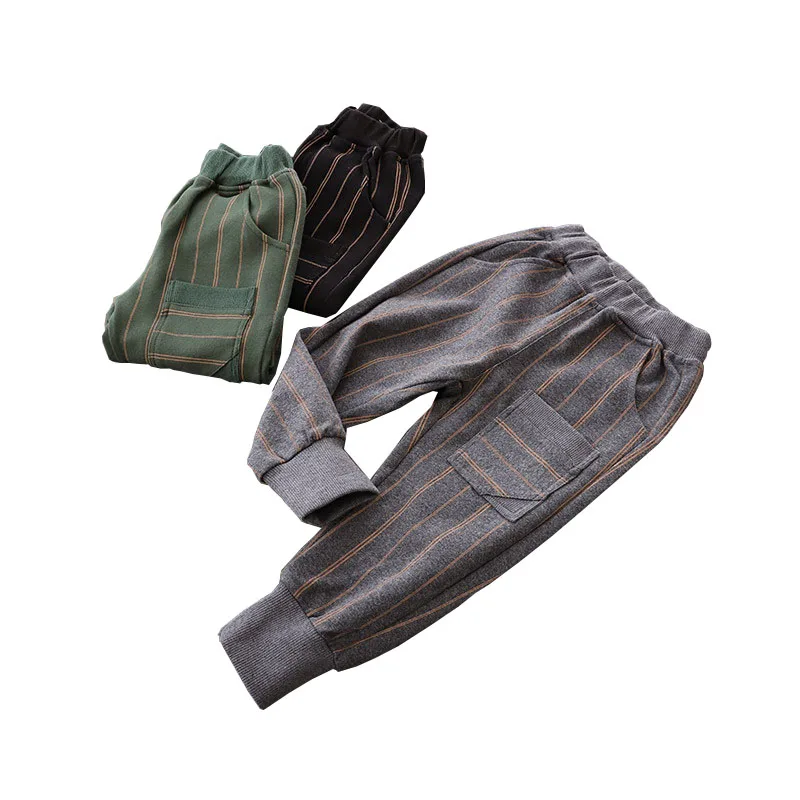 

2019 kids autumn clothes children pants for baby boys trousers girls pants black fashion navy blue stripe