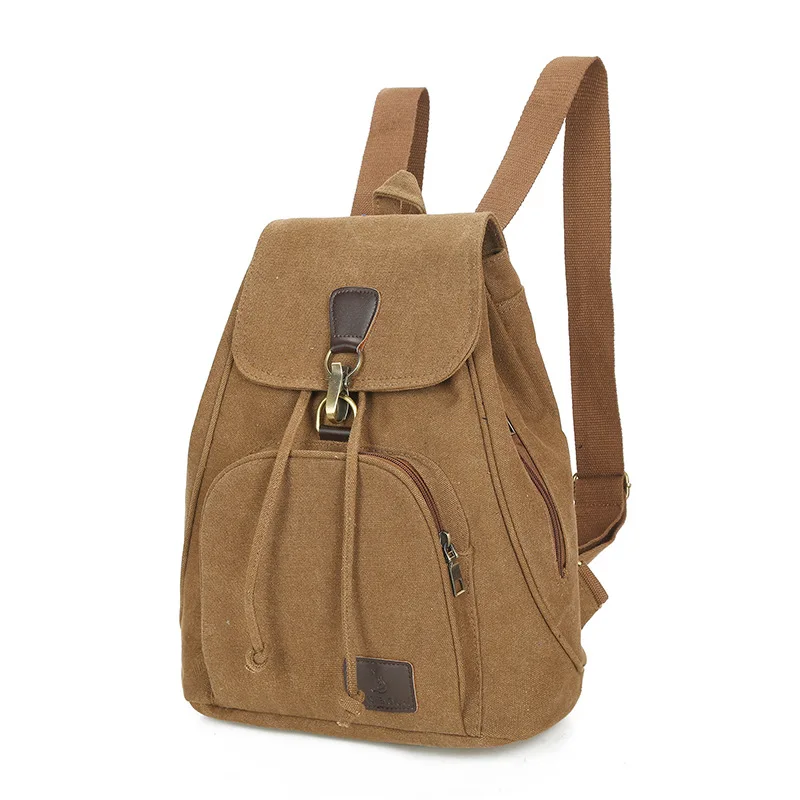 New Designed Woman Solid Color Canvas Backpack Preppy Style School Girl Student School Laptop Bag Fashion Travel Backpack