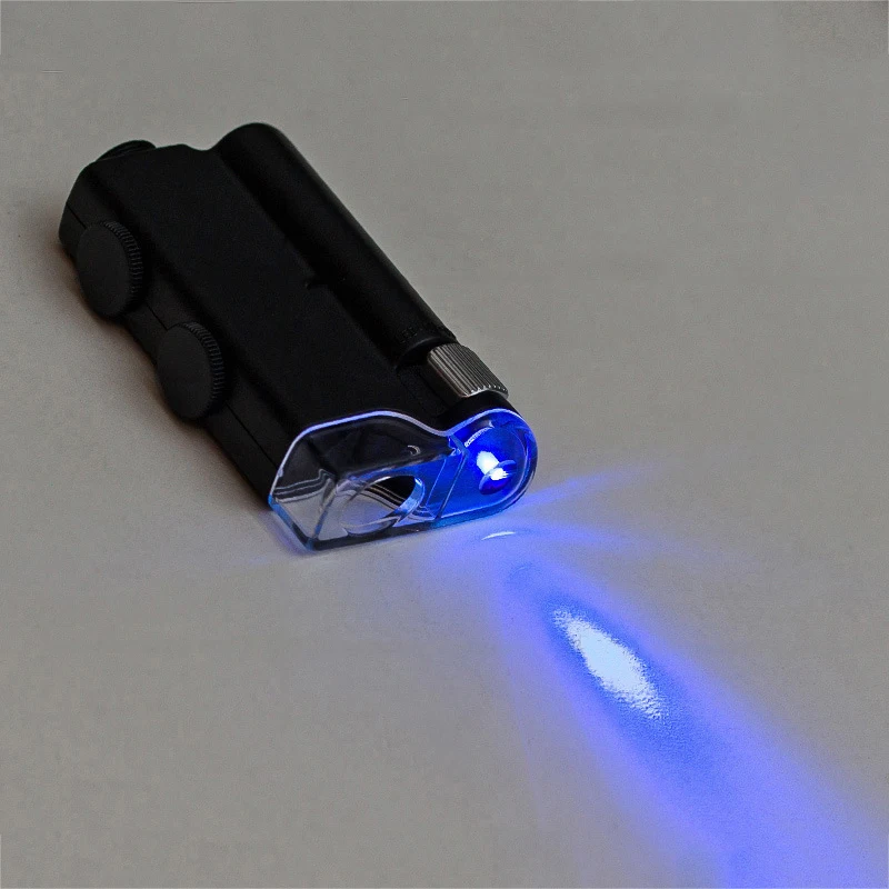 200-240X Optical Zoom Microscope LED High Definition Wide Angle Microscope with LED Light UV Lamp Jewelry Magnifier