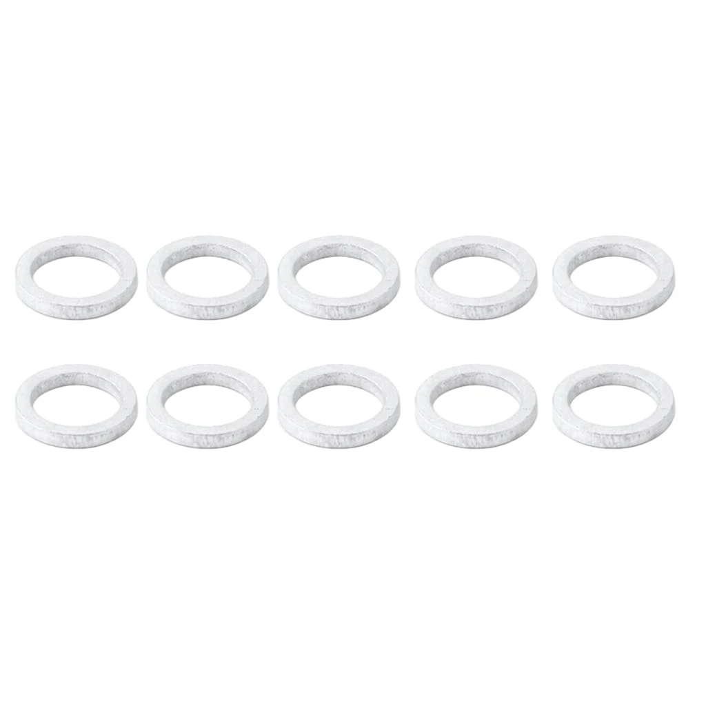 Bag of 10pcs Dual to Single Disc Bike Washer Wrench Bushing Wear Spacer (2mm-12mm) for Bicycle Headset Fixing