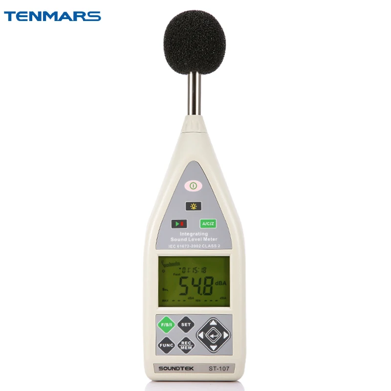 

TENMARS ST-107 Integrating Sound Level Meter, Class 2 Noise Meter