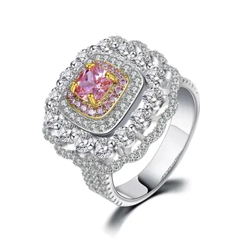 

Vintage Rings For Women S925 Sterling Silver Luxury Big Square Topaz Ring Bridal Wedding Fine Jewelry Accessories Bijoux