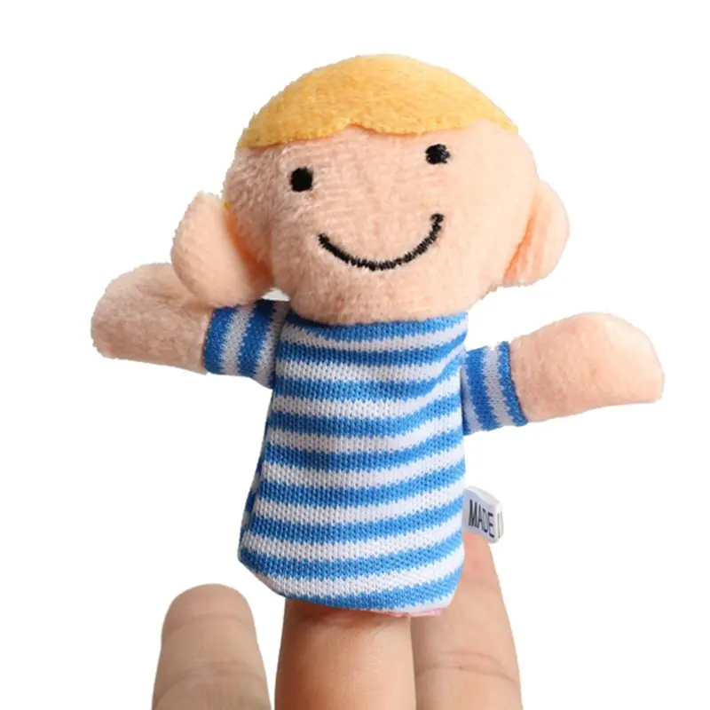 6 шт./компл. Семья пальцевые куклы кукла комплекты детские мини ручной Плюшевые игрушки для детей, рассказывающая сказки, развивающие игрушки для детей на пальцы