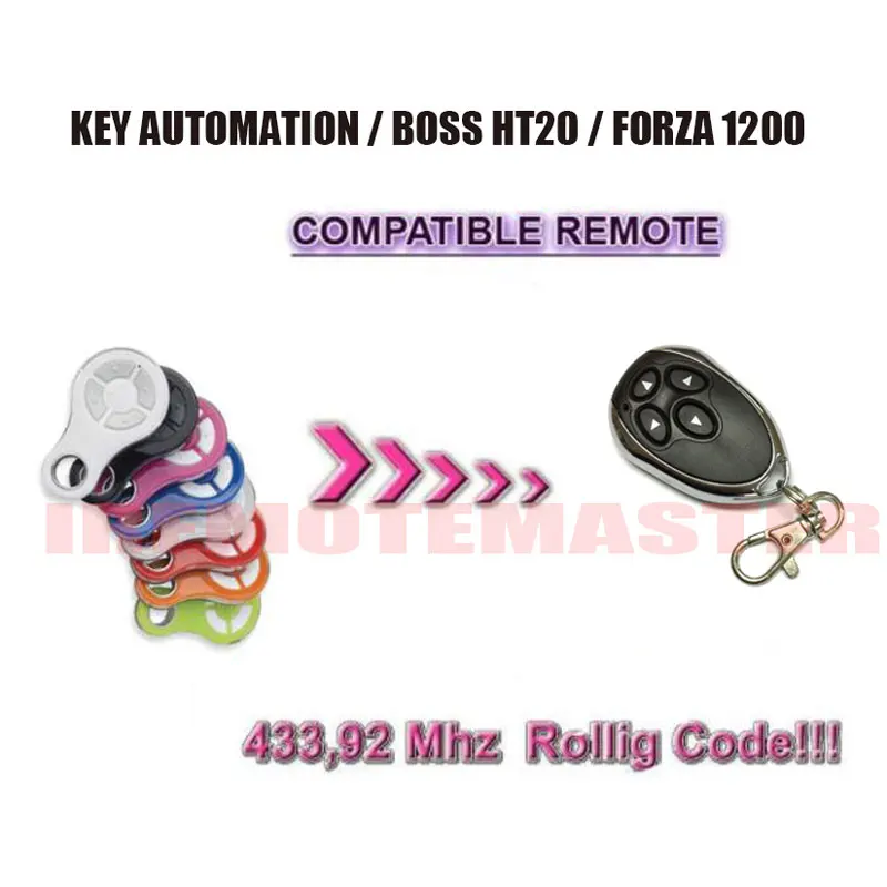 

Aftermarket Boss HT20 compatible garage transmitter Rolling code 433.92MHz