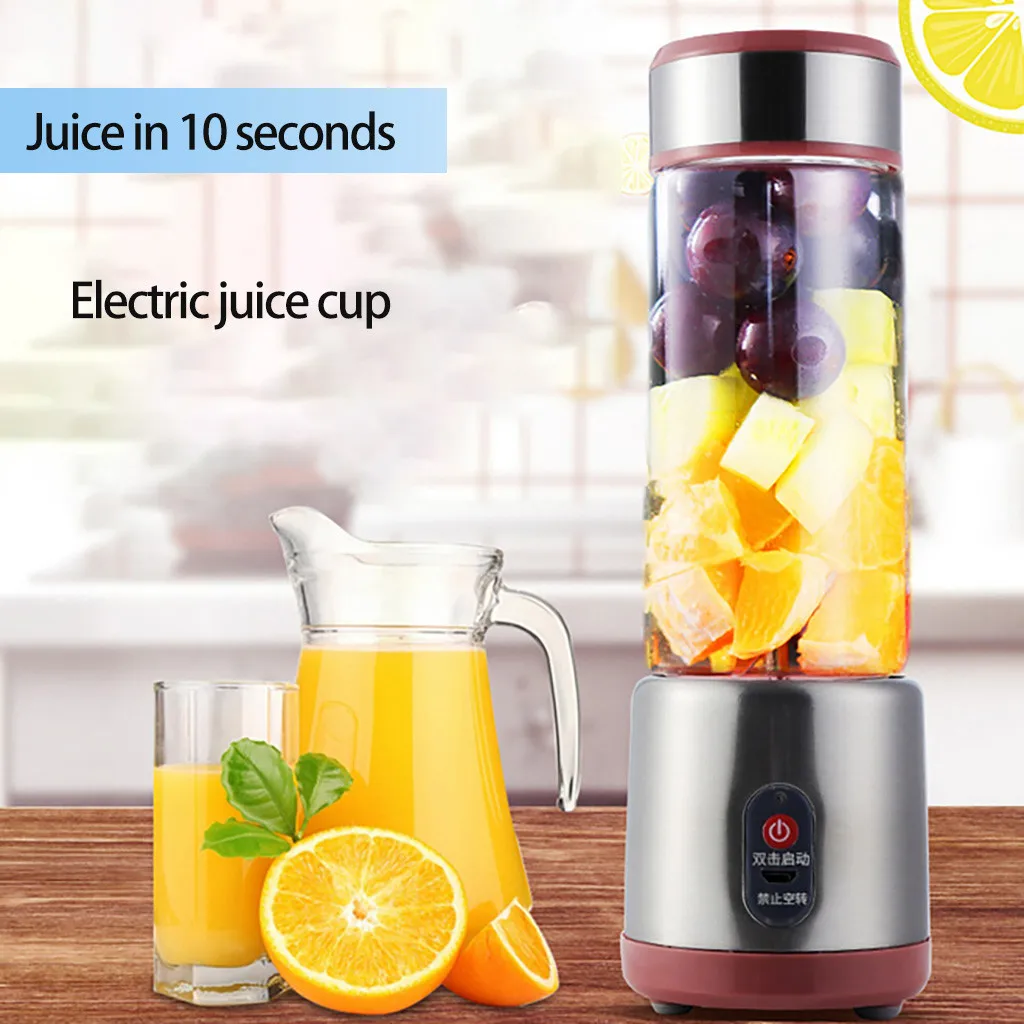 

500ML portable blender Multic Juice Maker Juicer Cup Electrical USB Rechargeable Mixer licuadora portatil Vegetable Fruit #7/6