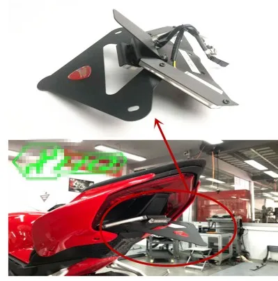 

For DUCATI Panigale V4 V4S Motorcycle Rear Tail Light Brake Turn Signals Integrated LED Lights License Plate Bracket