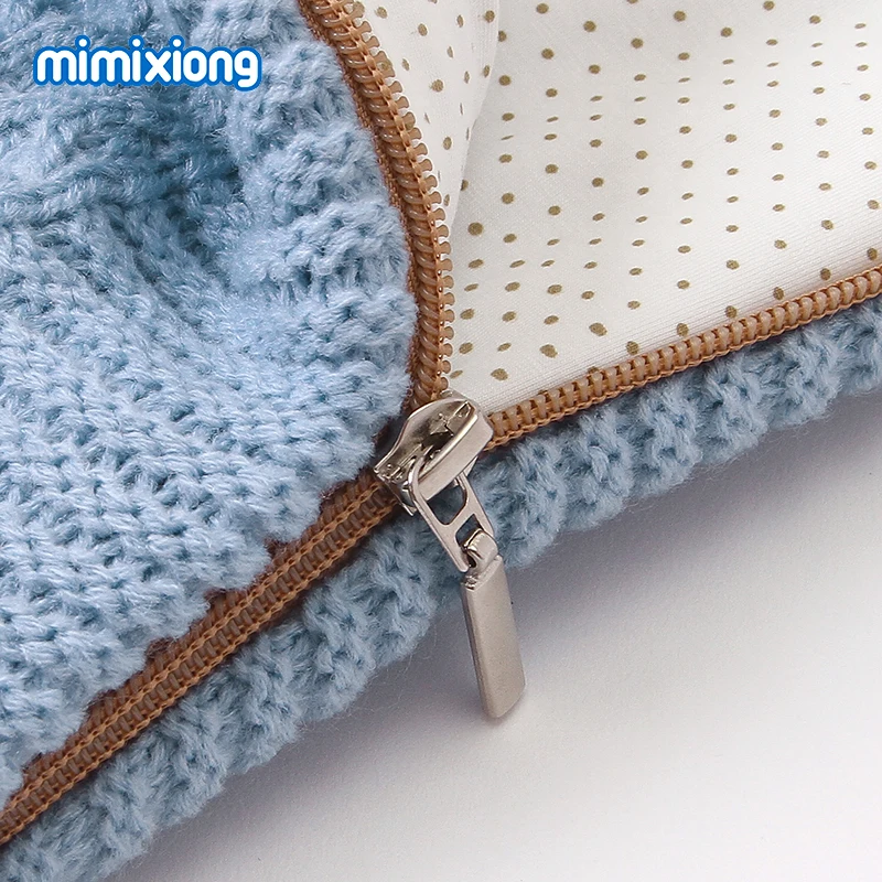 Baby Sleeping Bags Stroller Winter Warm Footmuff for Infant Kids Envelopes Solid Knitted Children Swaddle Wrap Sleepsack 75*35cm