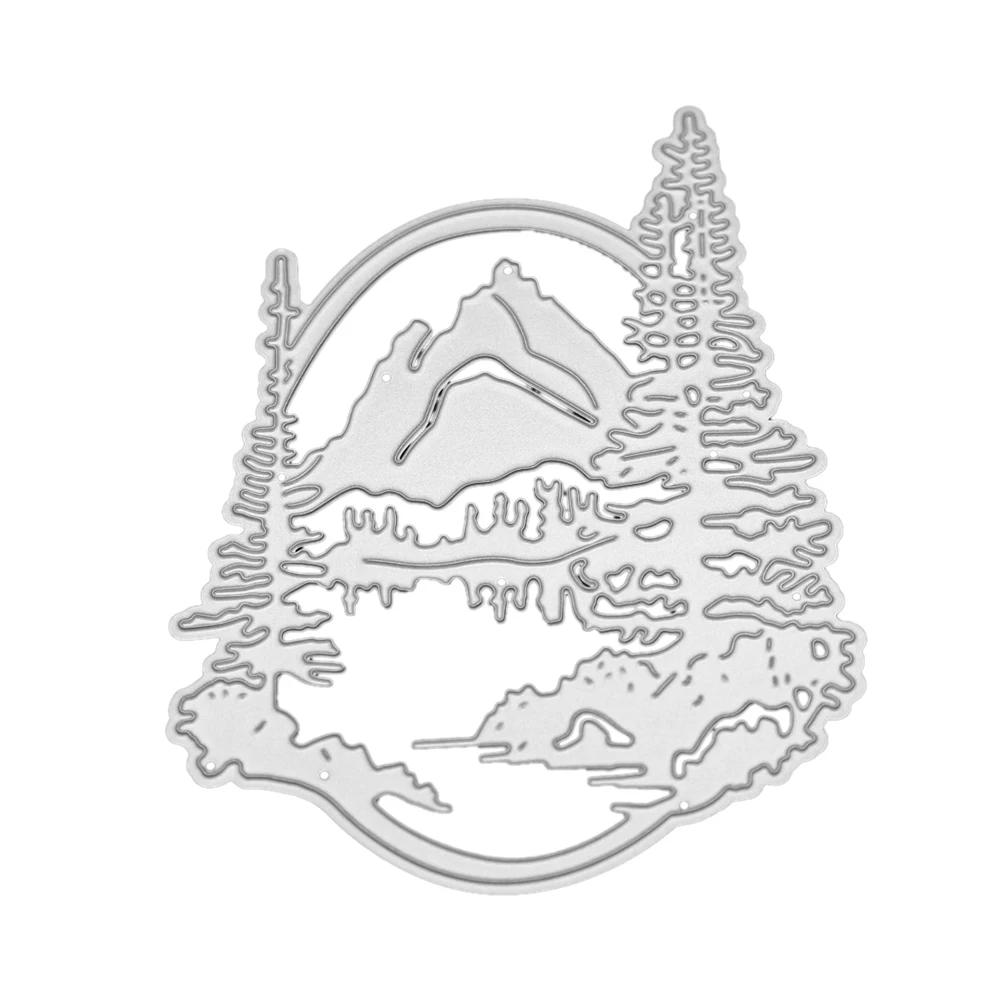  7.7x10cm Alps Alpine Foot For Xmas New Year Metal Cutting Dies 3D DIY Scrapbooking Carbon Craft Die - 32999534044