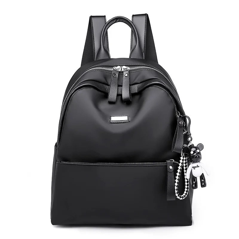

Fashion Backpacks Waterproof Nylon Bear School Bags for Teenage Girls Female Bookbag Black Travel Daypacks Shoulder Bags Mochila