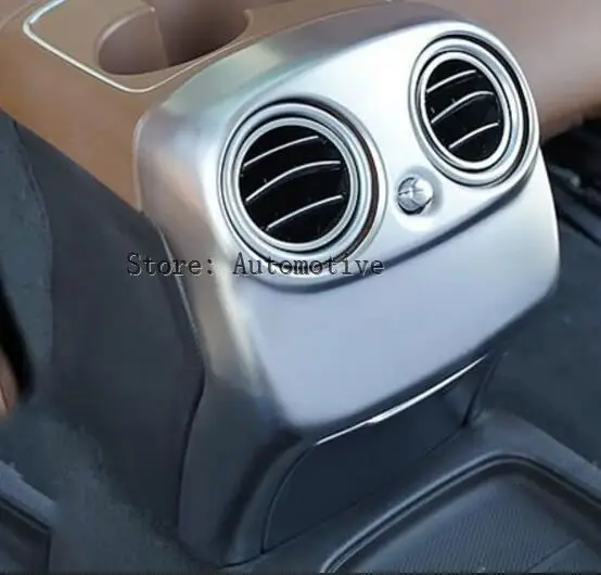 Для Mercedes Benz E Class W213 авто-Стайлинг ABS Chrome сзади ряд подлокотник коробки AC вентиляционные крышки отделкой автомобильные аксессуары