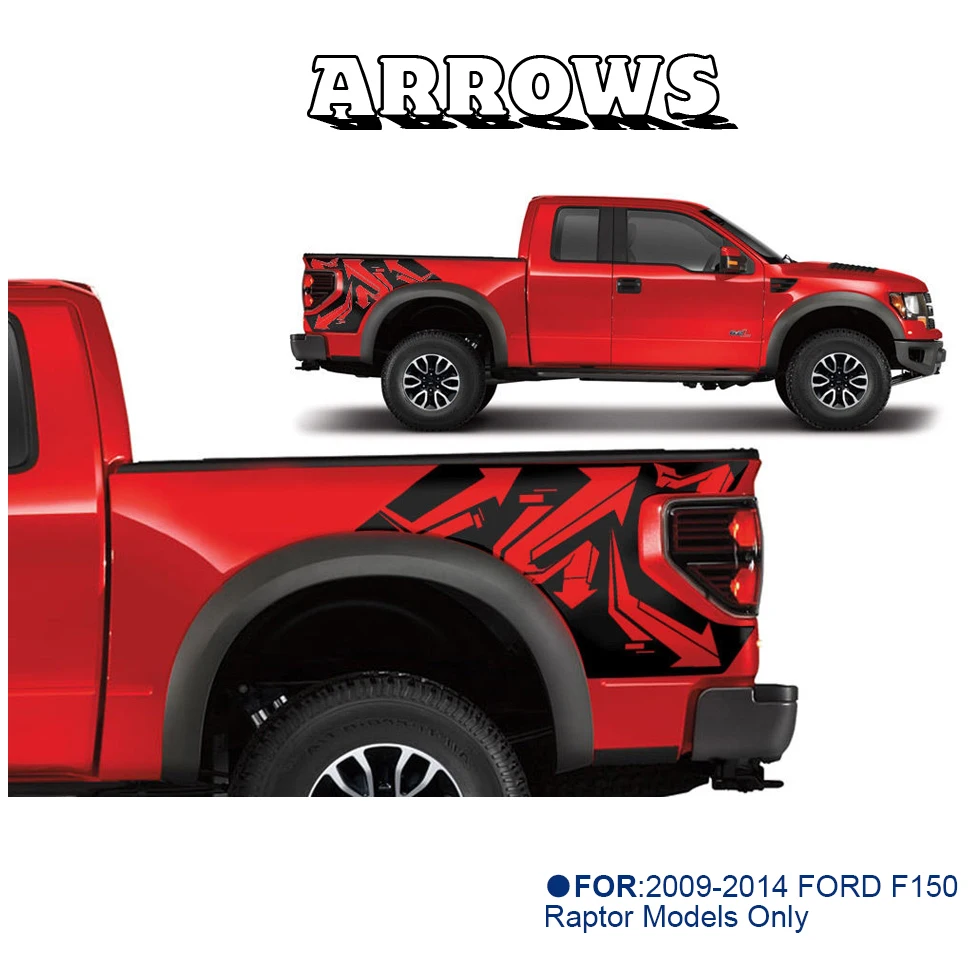 Виниловые наклейки со стрелками на заднюю и боковую сторону для Ford FORD F150 RAPTOR 2009 2011