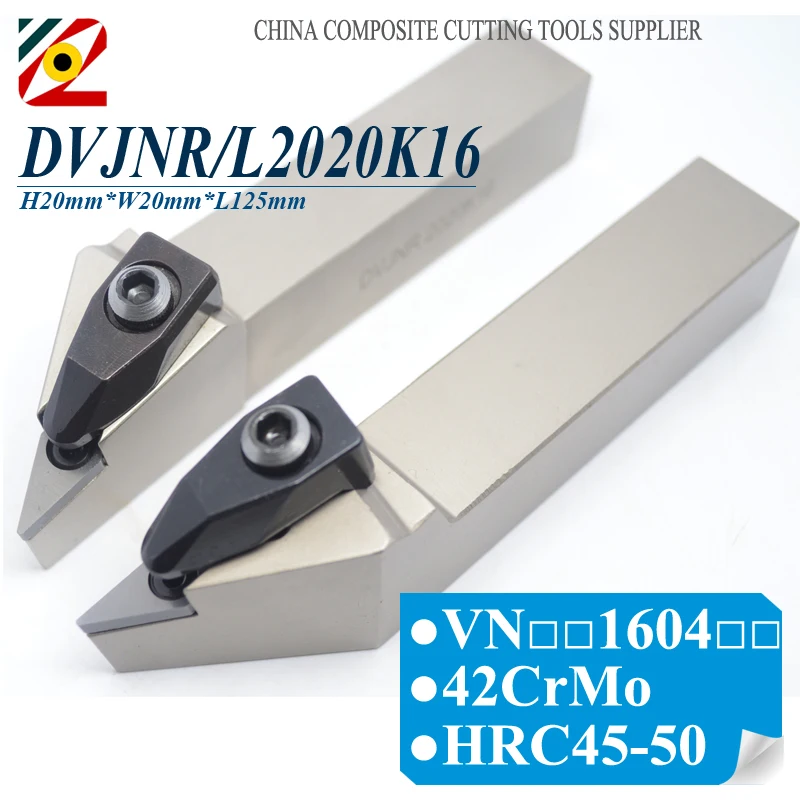 

EDGEV DVJNR/L2020K16 DVJNR DVJNL CNC Metal Lathe Cutter External Turning Tool Holder For Indexable Carbide Insert VNMG 1604