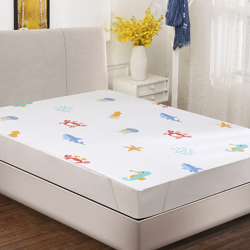 

Newborn Diaper Sheets Cotton Waterproof Urine Insulation Antibacterial Soft Breathable Baby Bedding Set Separated Urine Mattress