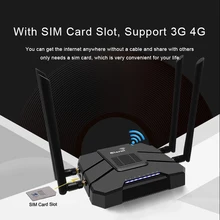 Cioswi WE1326 3 г 4G модем с Sim card slot двухдиапазонный маршрутизатор MT7621A wifi роутер 802.11AC 5 ГГц Wi-Fi wifi репитер с 4 внешних антенн