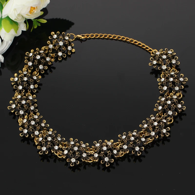 MINHIN,, элегантное женское ожерелье-чокер, античное золото/серебро, короткое ожерелье, винтажный аксессуар