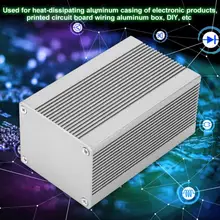 Silver Aluminum Enclosures PCB Instrument Box Case DIY Aluminum Casing Cooling Box Electronic Project Enclosure Case Silver Aluminum Enclosures PCB Instrument Box Case DIY Aluminum Casing Cooling Box Electronic Project Enclosure Case