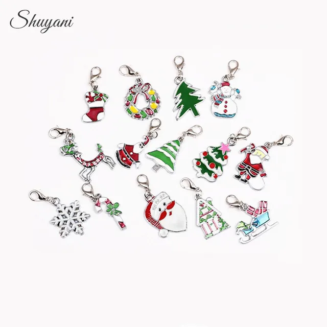 aliexpress com buy christmas gift 20pcs lot mixed silver plated christmas charms