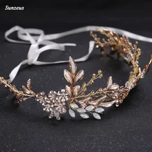 Vinatge золотые цветы для обруча листья Свадебная голова цепь пояс свадебный головной аксессуар SQ0235