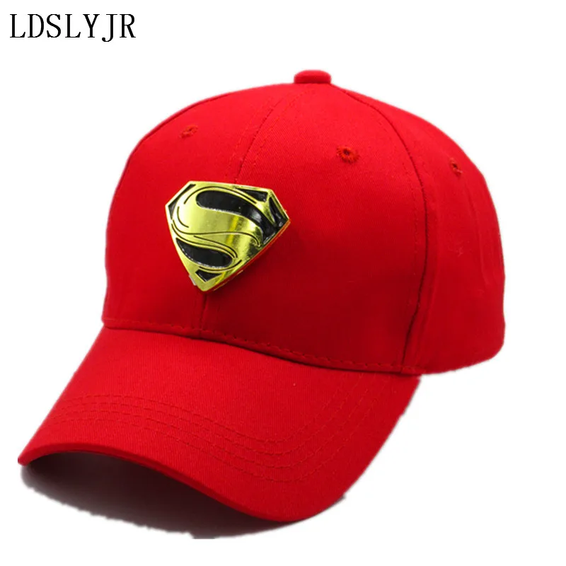 Металлическая хлопковая бейсболка с надписью S Superman регулируемая для мужчин и