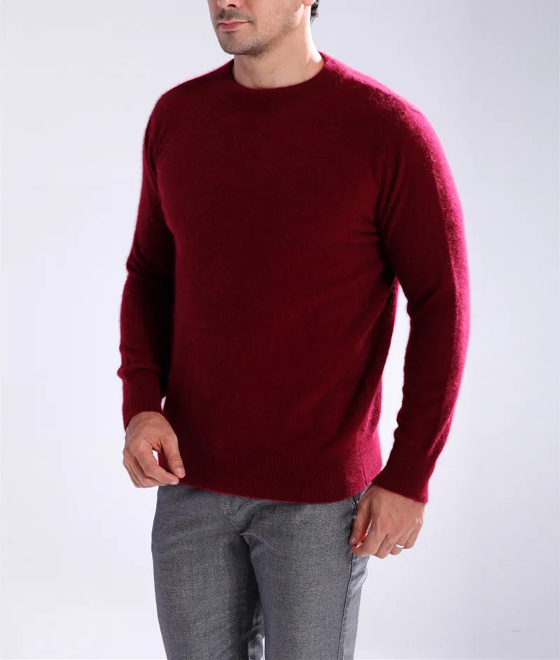 

2015 New Arrive Winter Fashion Mink Cashmere Sweater O-Neck Solid Warm Pullover Sweaters for Men Hot-Sales High Quality S-XXXL