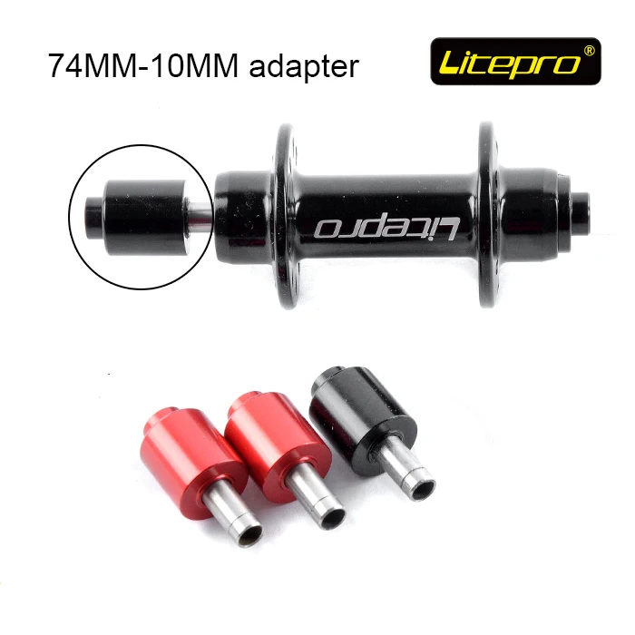 

LITEPRO bike bicycle front hub width adapter/extender 74mm turn to 100mm width spacing adapters for folding bike bicyce parts