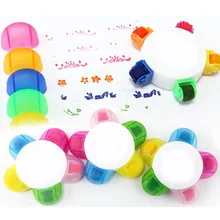 2 шт. детская игрушка для рисования с цветком прокрутки, детские пластиковые резиновые Самостоятельная Заправка чернилами, штампы для рисования, игрушки, детские штампы, игрушки