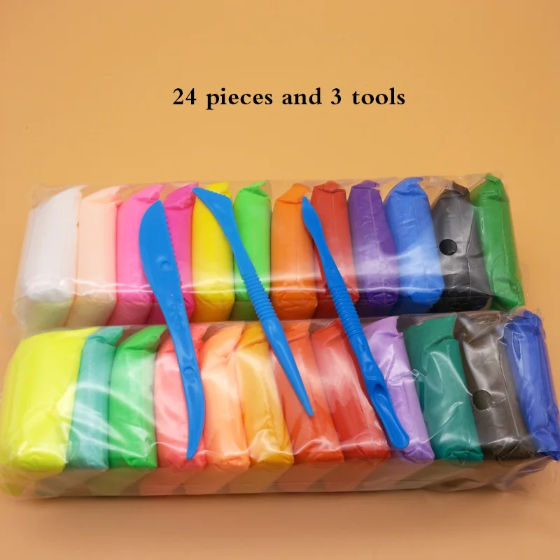 36 цветов/набор воздушный Пластилин супер мягкий светильник глина для лепки 5D Пластилин пена умная глина Полимерная глина 250/380 г - Цвет: 24 colors