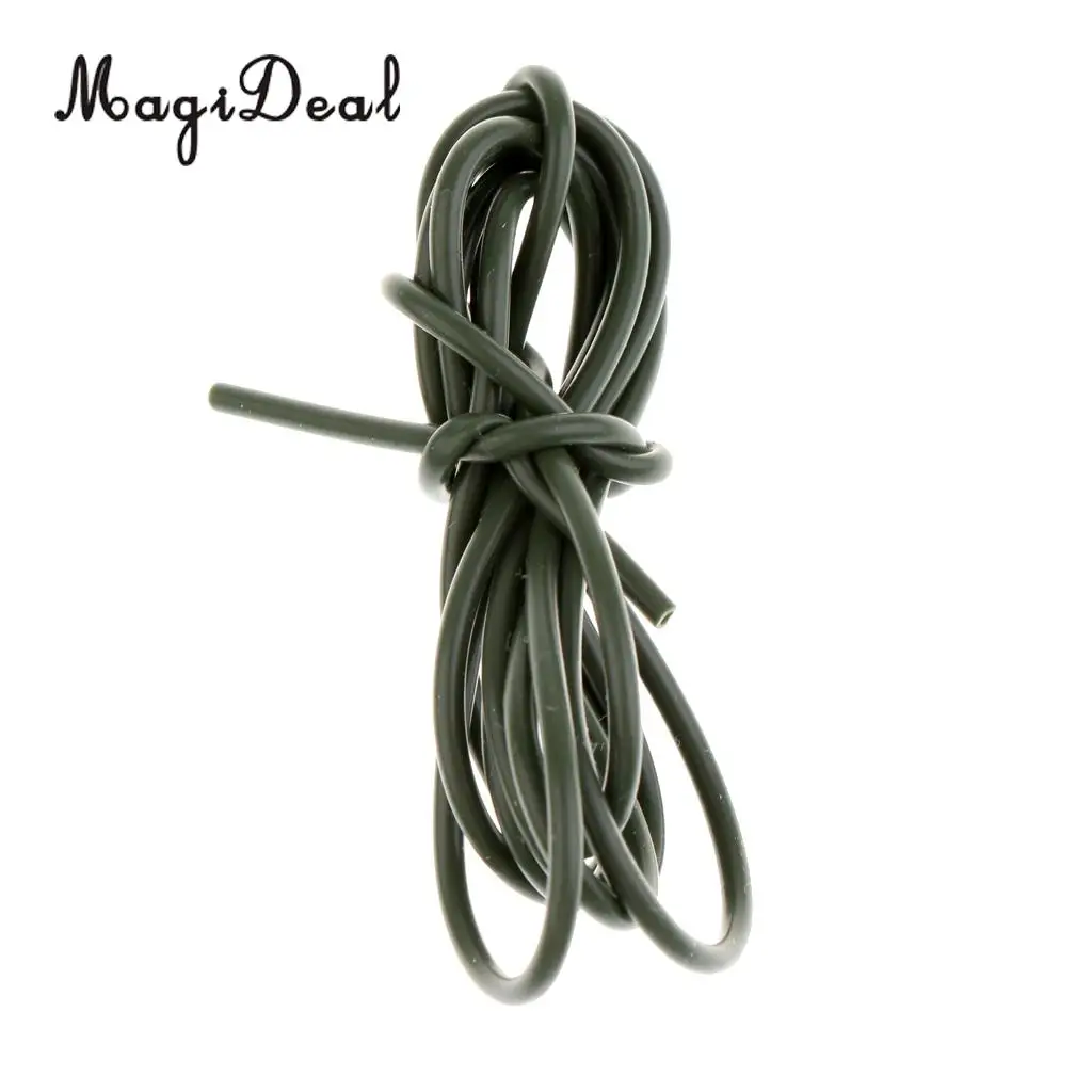 MagiDeal 3 meters Silicone Rig Tube Sleeves Anti  Rig Tubing Carp Fishing Terminal Tackle for outdoor carp fishing