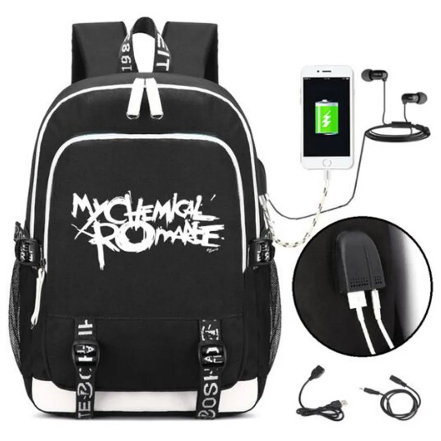 Рюкзак с принтом My Chemical roman Punk Rock мужской школьный рюкзак для студентов сумка