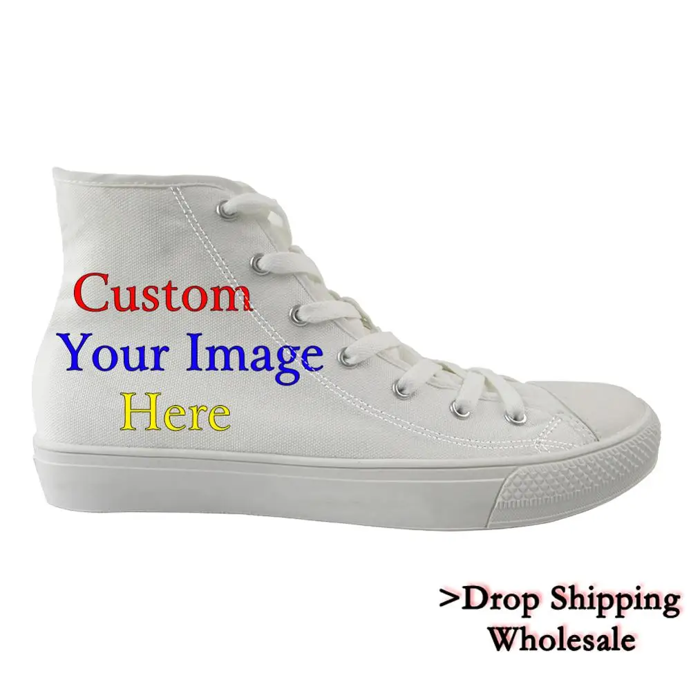 Custom Your Images Men's Casual Shoes Classic Boy High-Top Canvas Shoes DropShipping White Sole Sneakers Wholesale 36-48 size Custom Your Images Men's Casual Shoes Classic Boy High-Top Canvas Shoes DropShipping White Sole Sneakers Wholesale 36-48 size