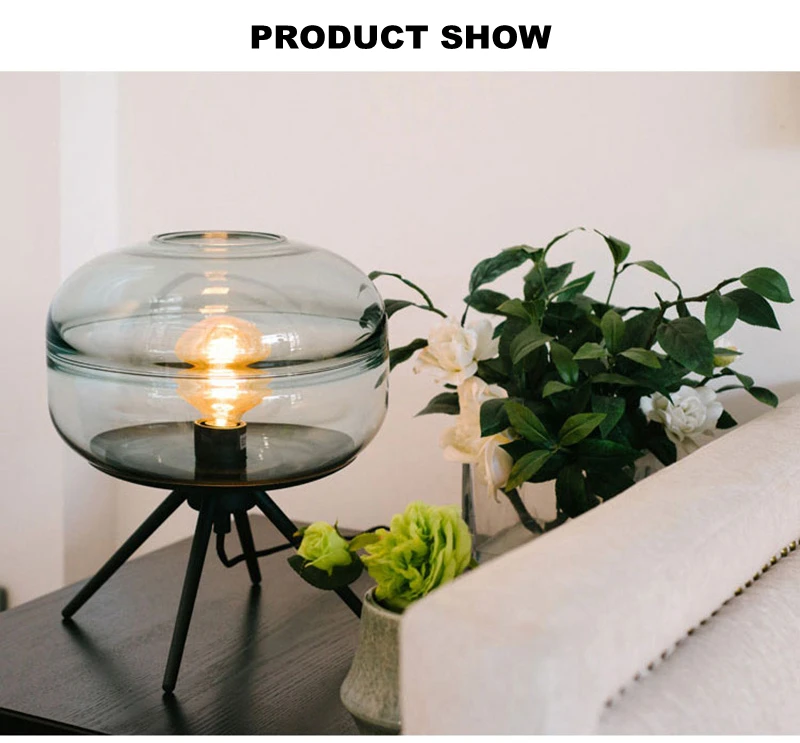 Sala de Estudo Candeeiro de Mesa de Vidro Lâmpada de Leitura Breve Nordic Criativo Itália Designer Deco Led Desk Luz Foyer Quarto Escritório E27 Lâmpada 10 Breve Nordic Criativo sala de Estudo candeeiro