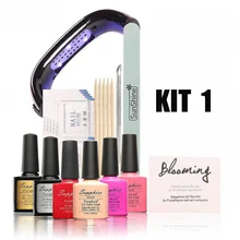 New Arrival Sappshire UV Gel Kit Soak-off Gel Polish Gel Nail Kit Nail Art Tools Sets Kits Manicure Set